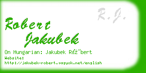 robert jakubek business card